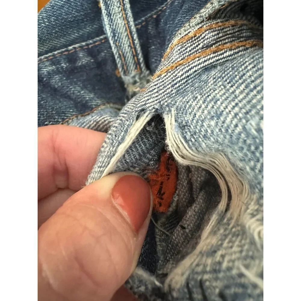 Levi's VTG Jeans 517 Big E Orange Tab Patches Bootcut 1969-1971 Talon Zip 32x34
